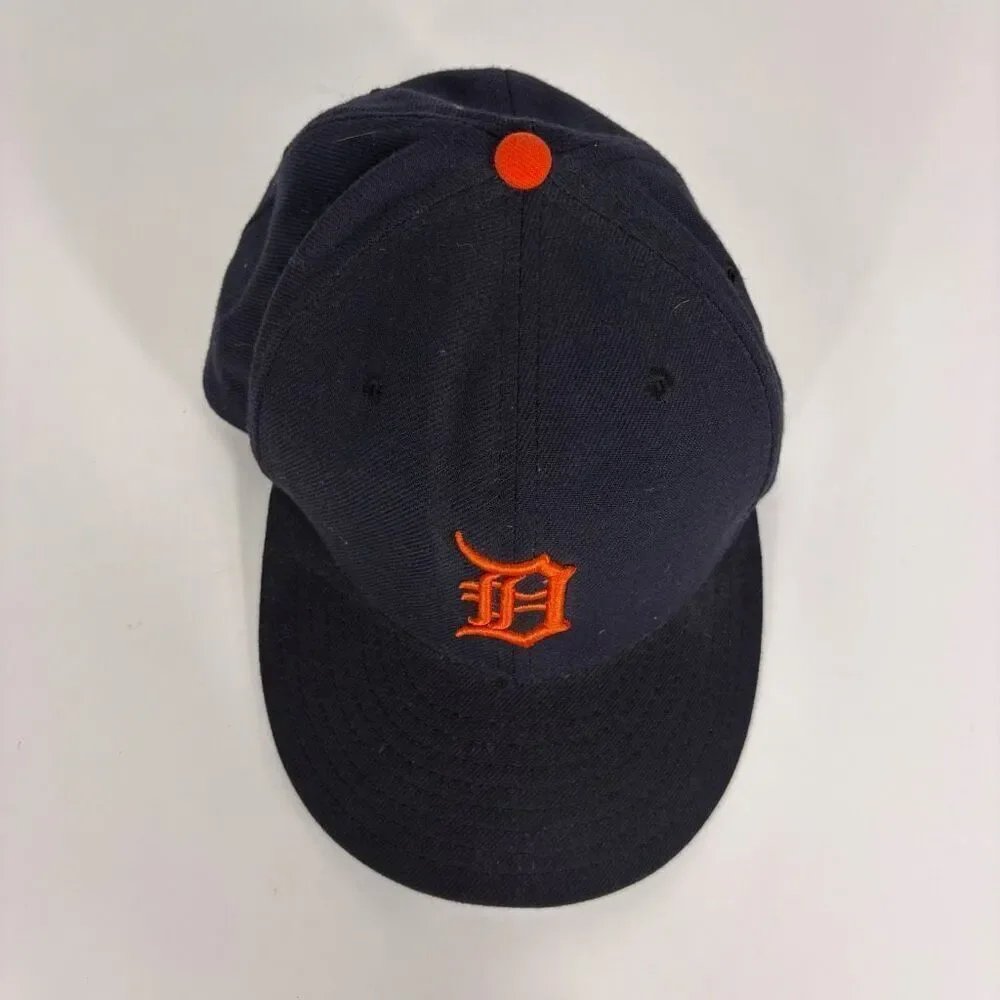 New New Era MLB Detroit Tigers Navy Blue Baseball Hat Size‎ 7 56cm